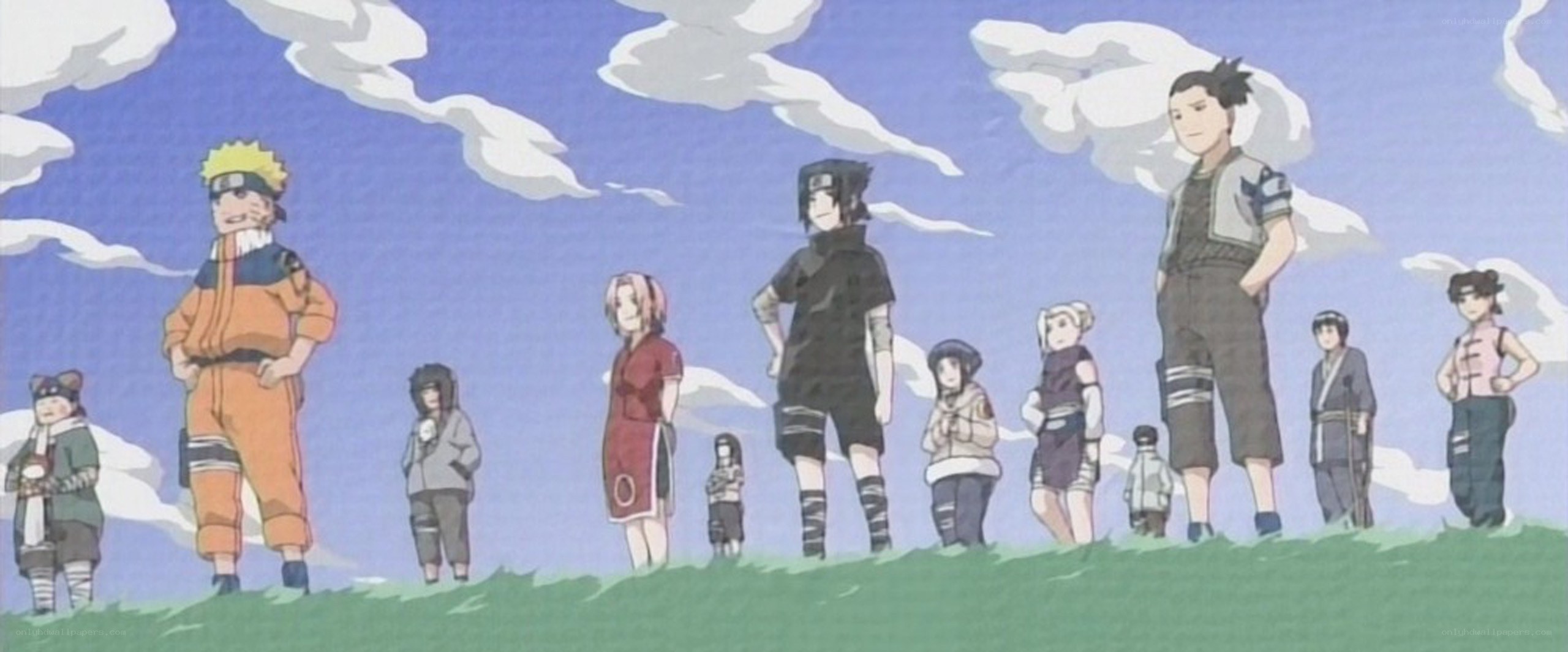 Naruto characters standing together