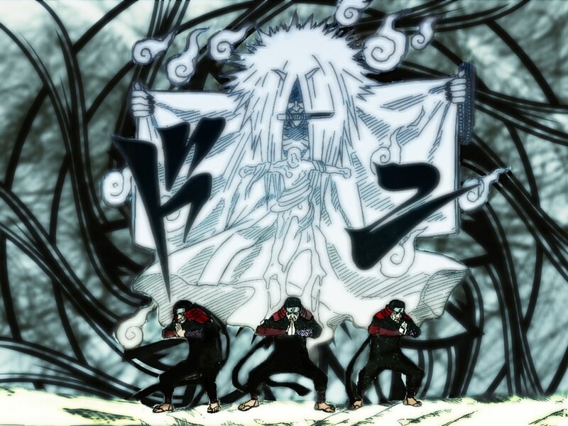 Naruto characters summoning a spirit