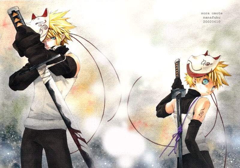 Naruto characters with swords