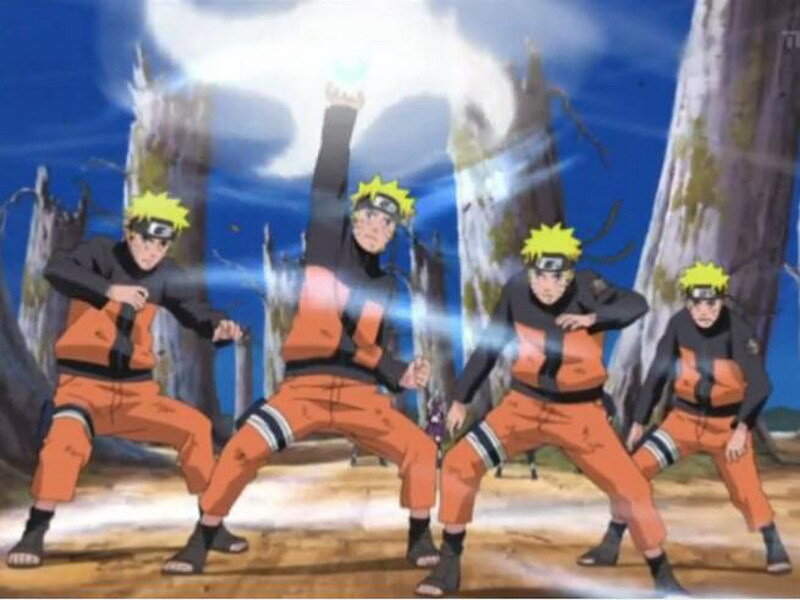 Naruto Clones in Action — Orange, Dramatic