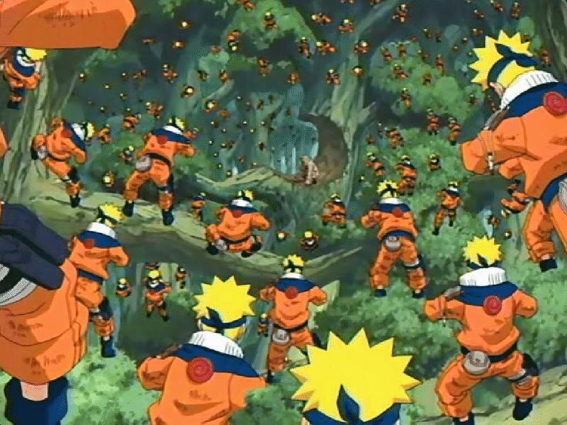 Naruto Clones in Forest