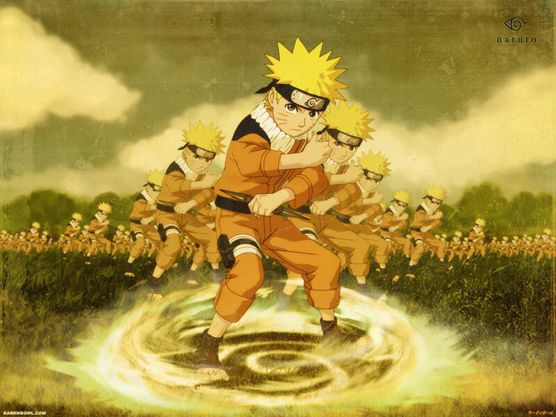 Naruto Clones Running