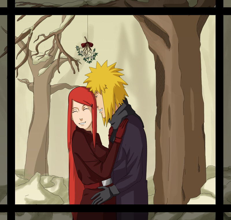 Naruto couple under mistletoe