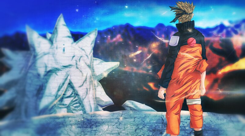 Naruto Facing a Statue