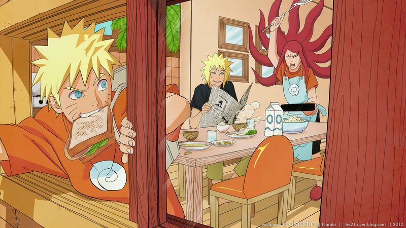 Naruto family breakfast scene