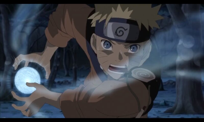 Naruto Forming a Rasengan — Blue, Intense