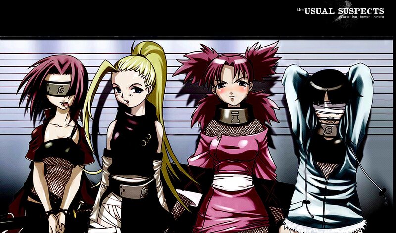 Naruto girls in a lineup