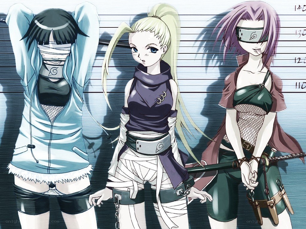 Naruto girls in mugshot