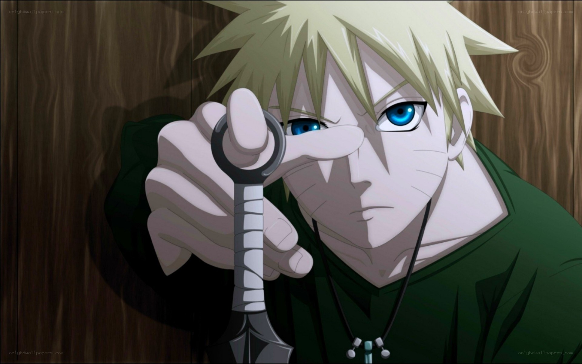 Naruto holding a kunai
