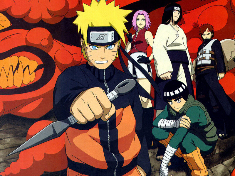 Naruto Holding a Kunai — Orange