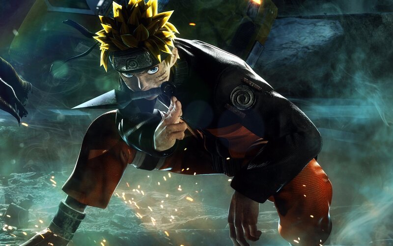 Naruto Holding a Kunai — Yellow