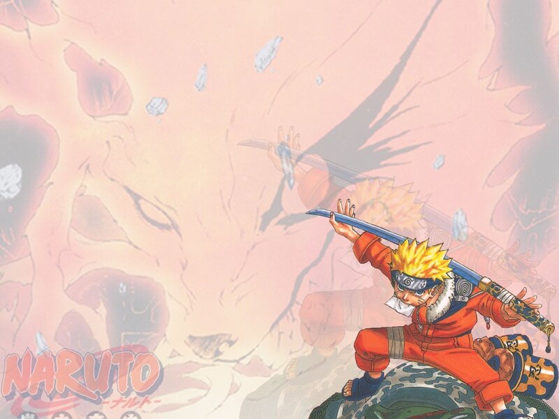 Naruto Holding a Sword — Orange