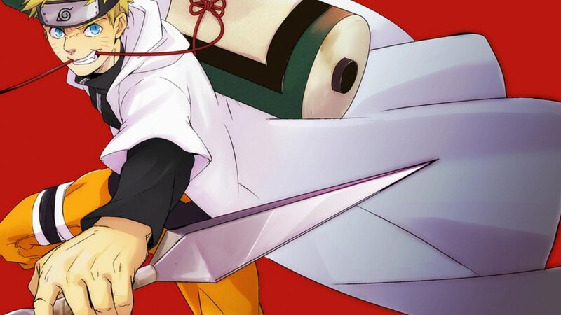 Naruto Holding a Sword — Red