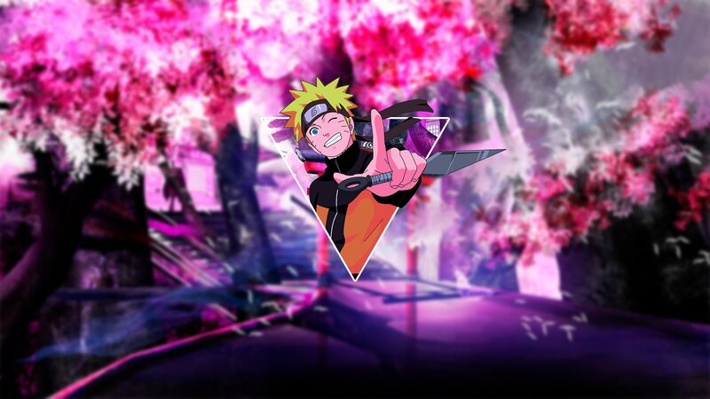 Naruto Holding Kunai — Pink
