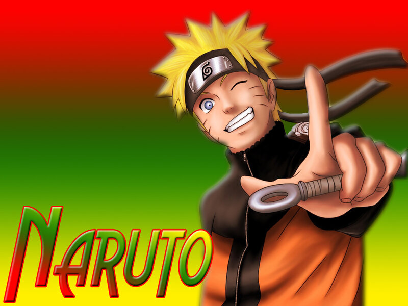 Naruto Holding Kunai — Red