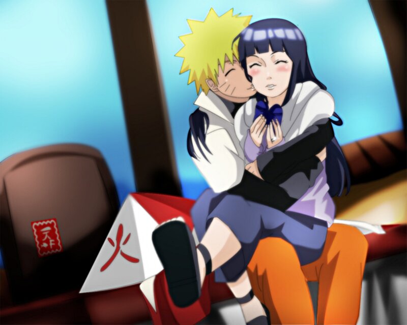 Naruto Hugging Hinata — Blue