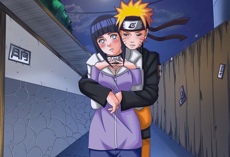 Naruto Hugging Hinata — Purple