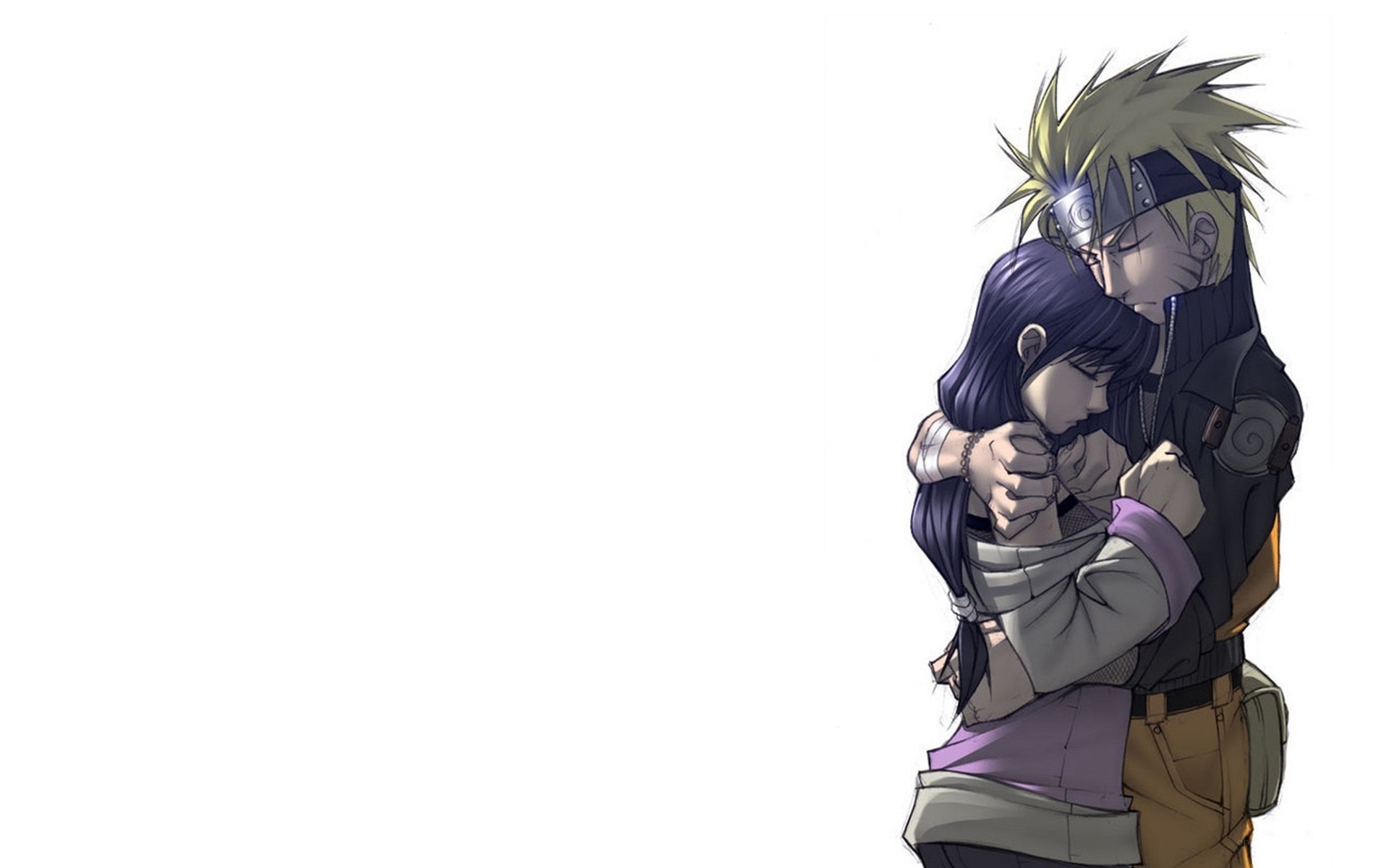 Naruto hugging Hinata