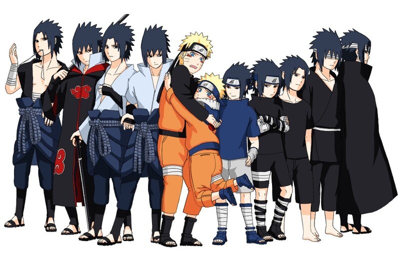 Naruto Hugging Sasuke