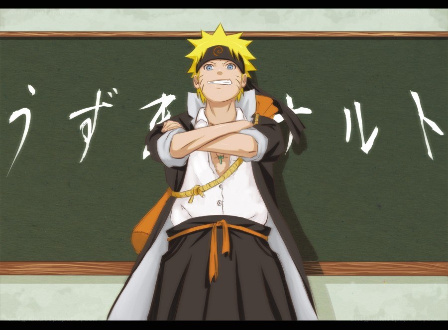 Naruto in a classroom