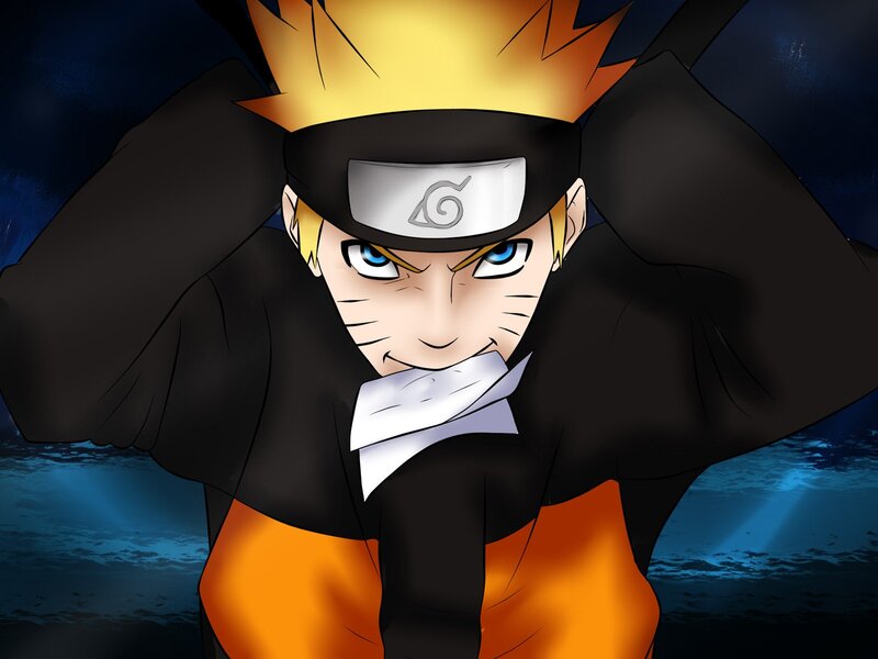 Naruto in a determined pose