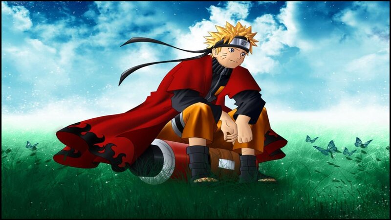Naruto in a field