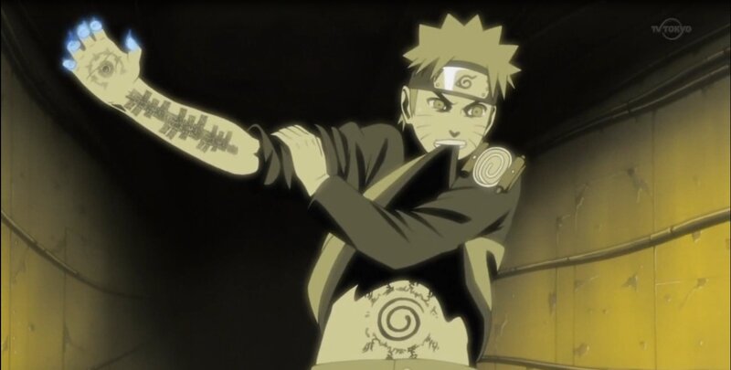 Naruto in a tunnel