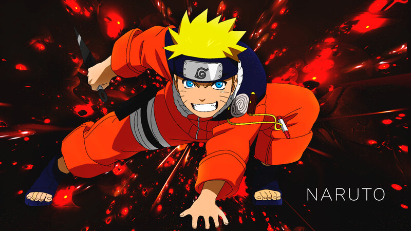 Naruto in Action Pose — Black