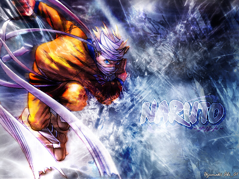 Naruto in Action Pose — Blue