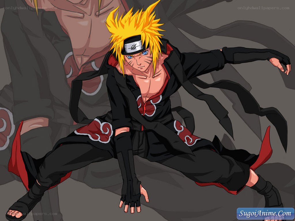 Naruto in Akatsuki cloak