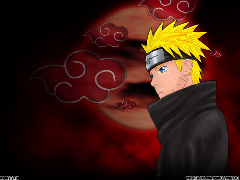 Naruto in Akatsuki Cloak — Red