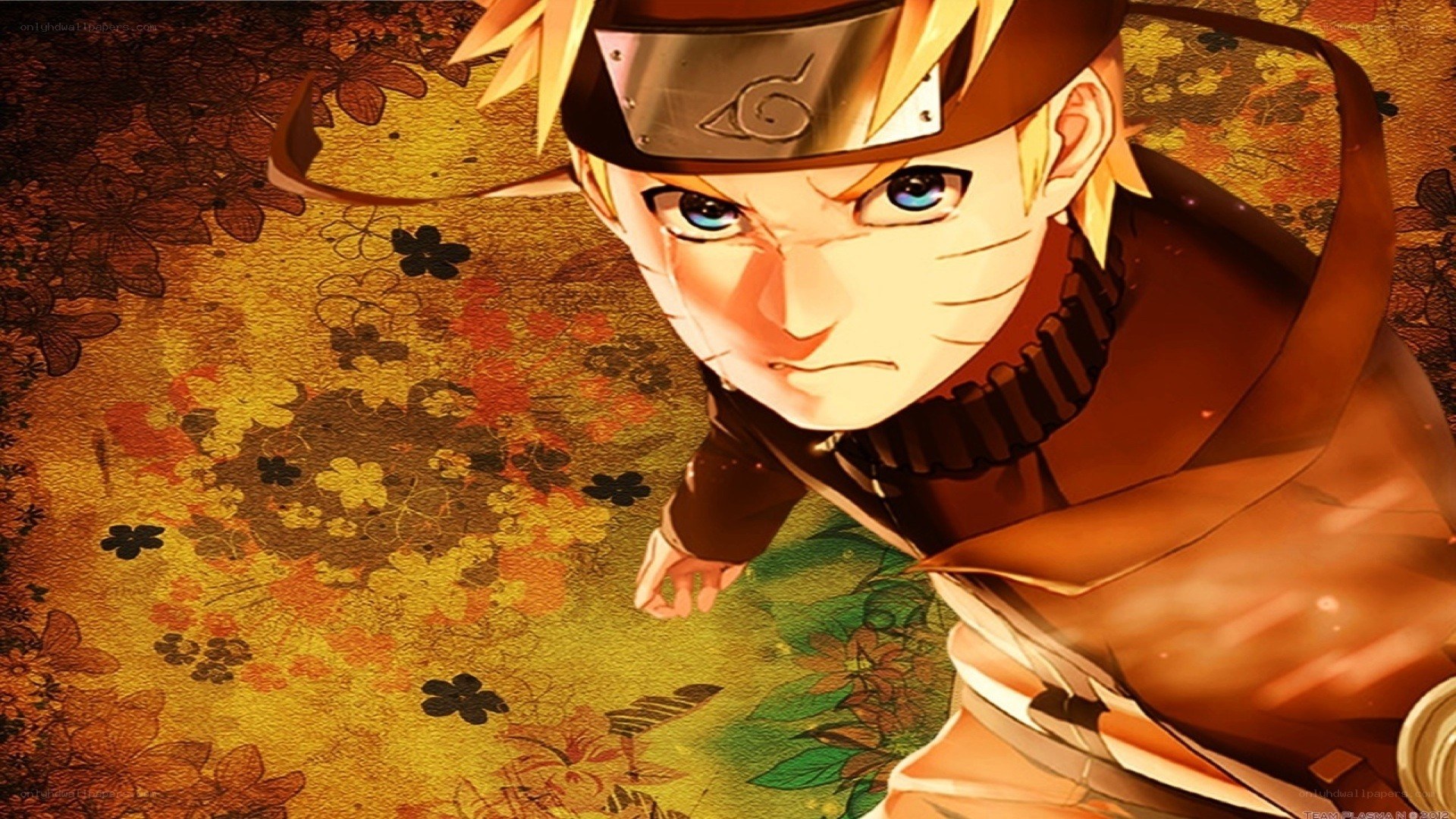 Naruto in autumn leaves