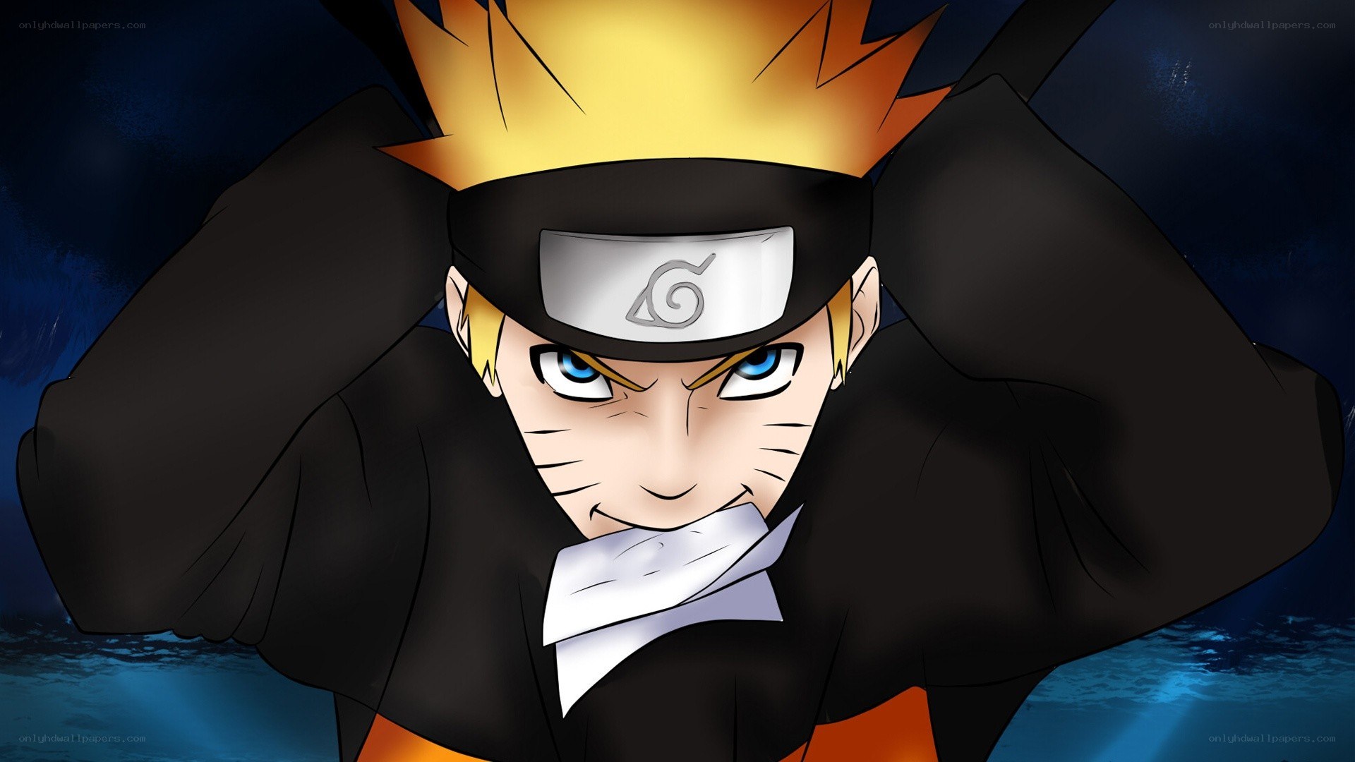 Naruto in black cloak