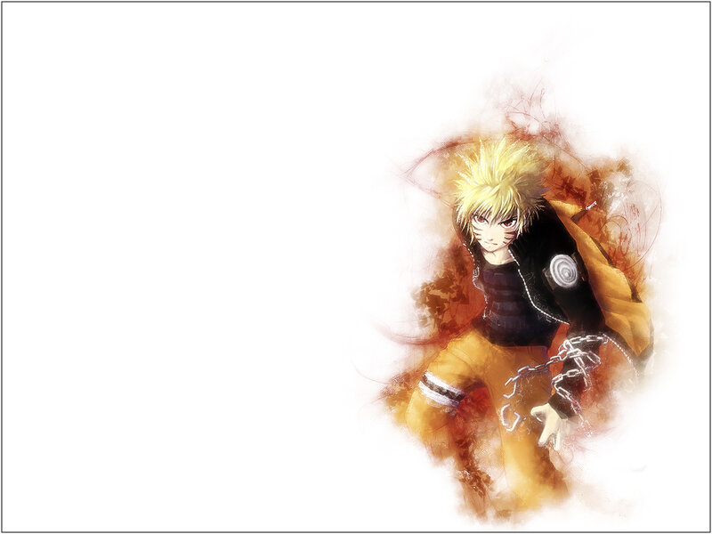 Naruto in fiery motion