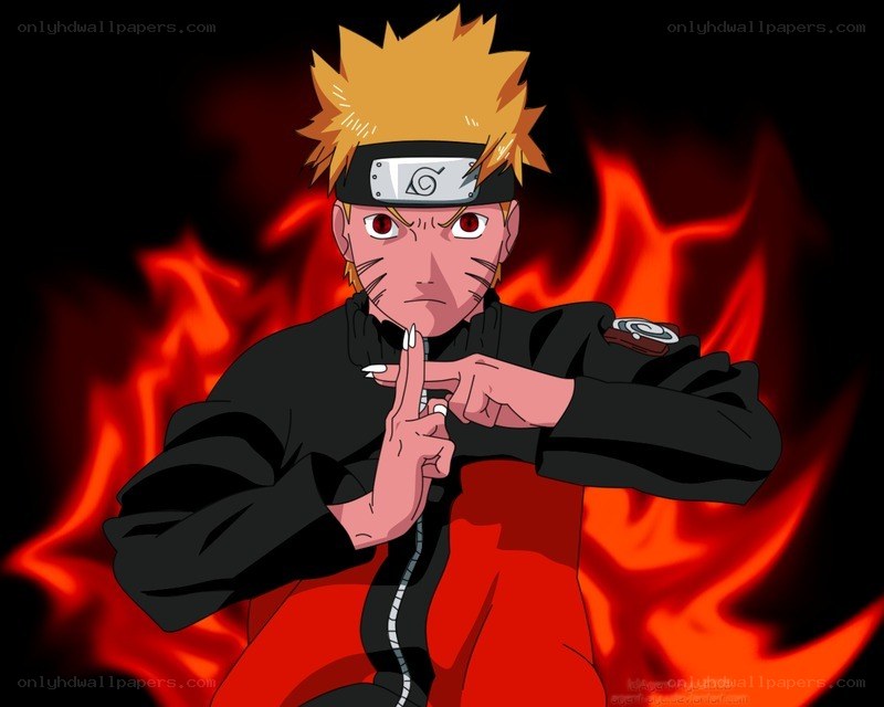 Naruto in fiery stance