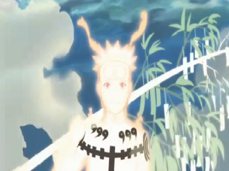 Naruto in Nine-Tails Mode — Blue, Dramatic, Anime