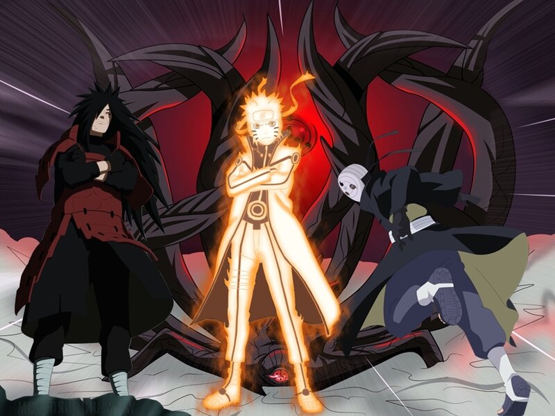 Naruto in Nine-Tails Mode — Orange, Dramatic, Anime, Sasuke Uchiha