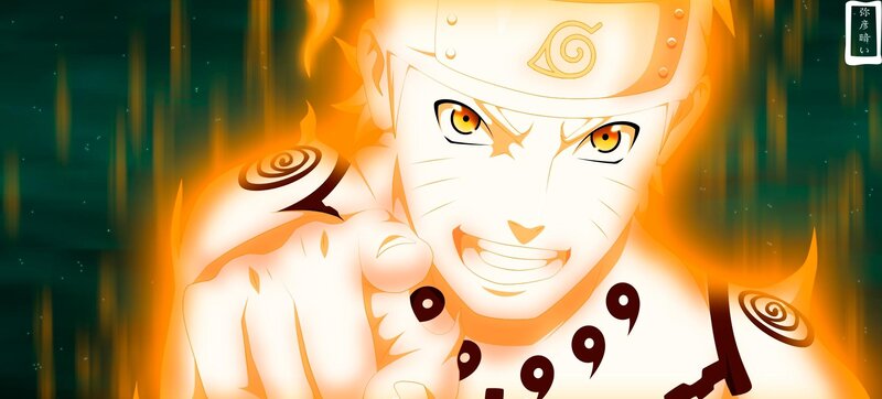Naruto in Nine-Tails Mode — Orange, Intense