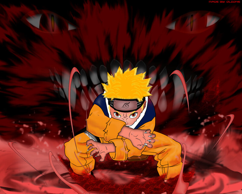 Naruto in Nine-Tails Mode — Red