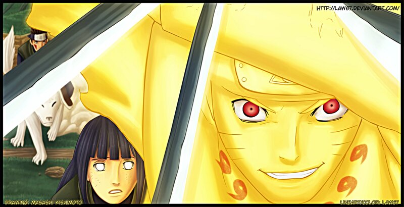 Naruto in Nine-Tails Mode — Yellow, Dramatic, Afternoon