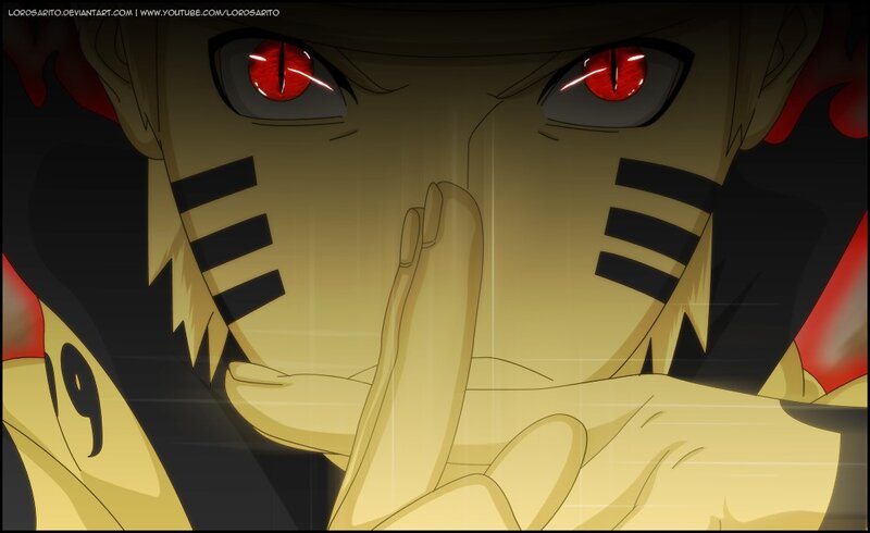 Naruto in Nine-Tails Mode — Yellow, Intense