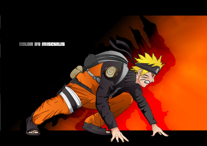 Naruto in Orange Outfit — Dramatic