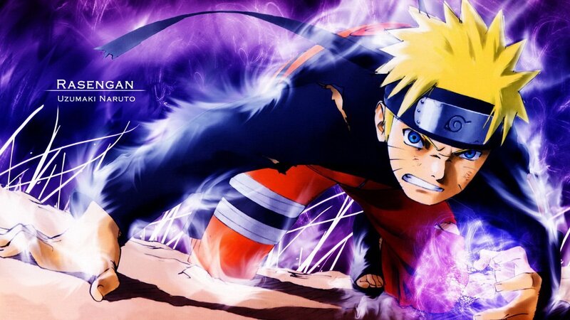 Naruto in Rasengan Pose — Purple