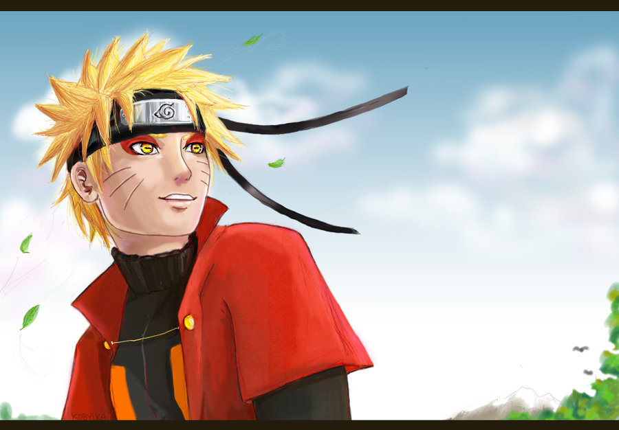 Naruto in red cloak