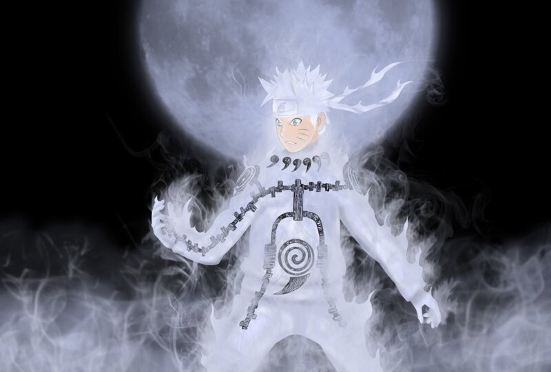 Naruto in Sage Mode — White, Dramatic