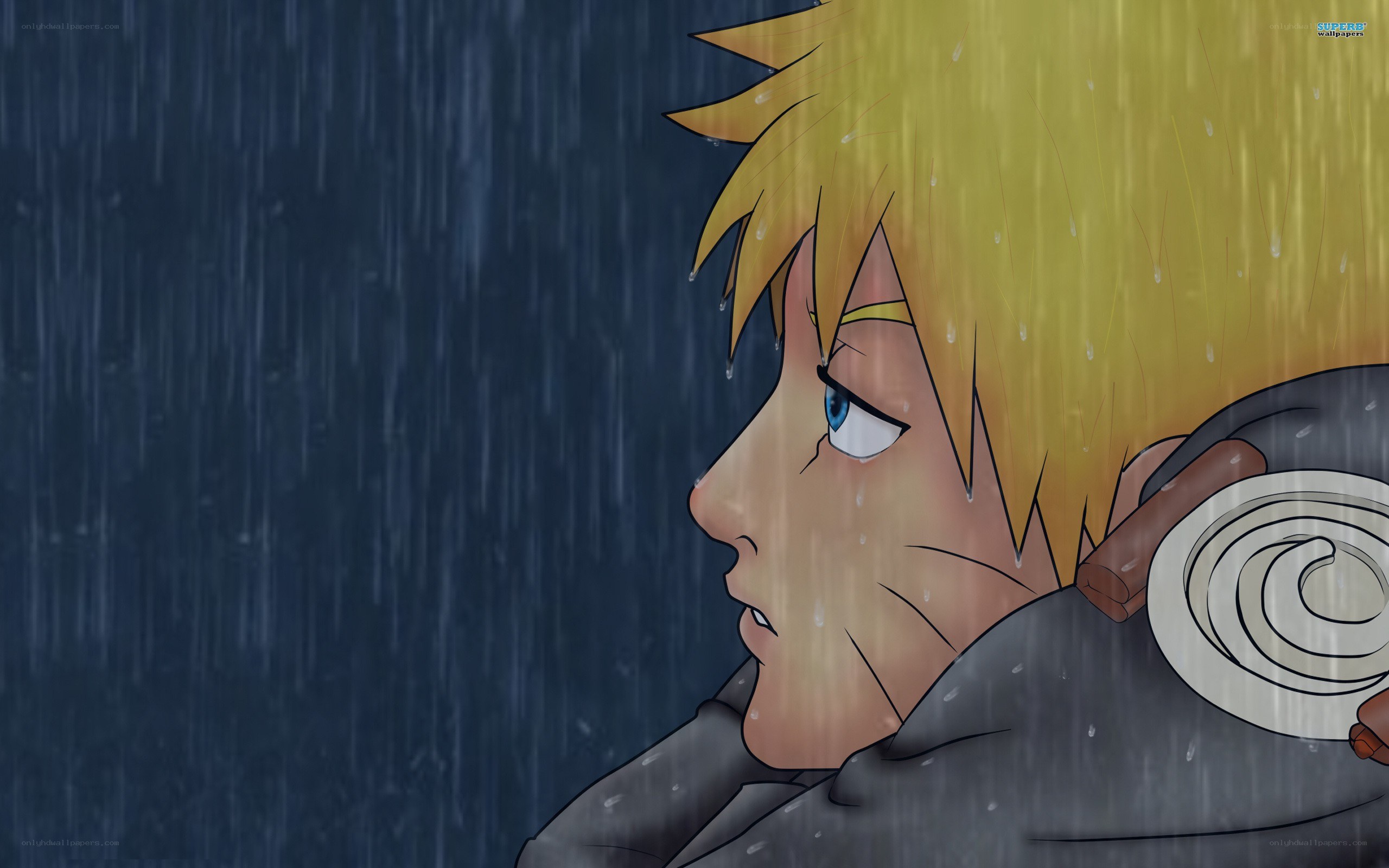 Naruto in the rain