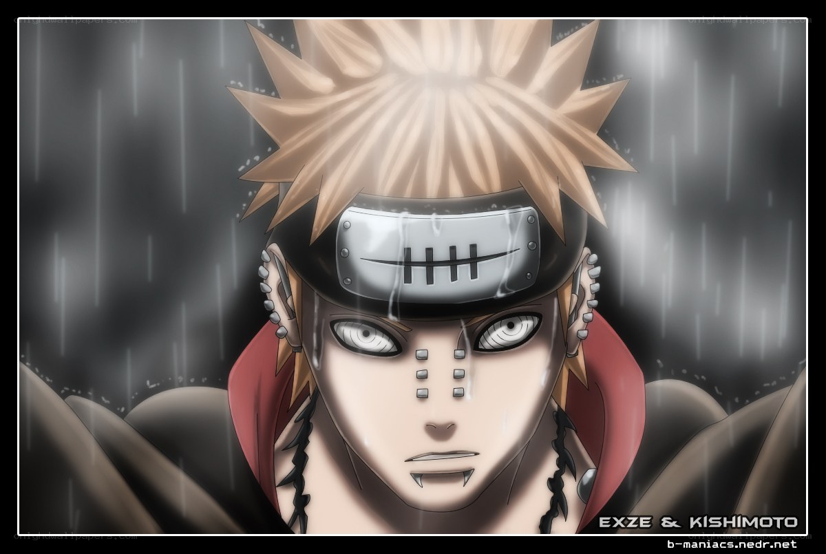 Naruto in the rain