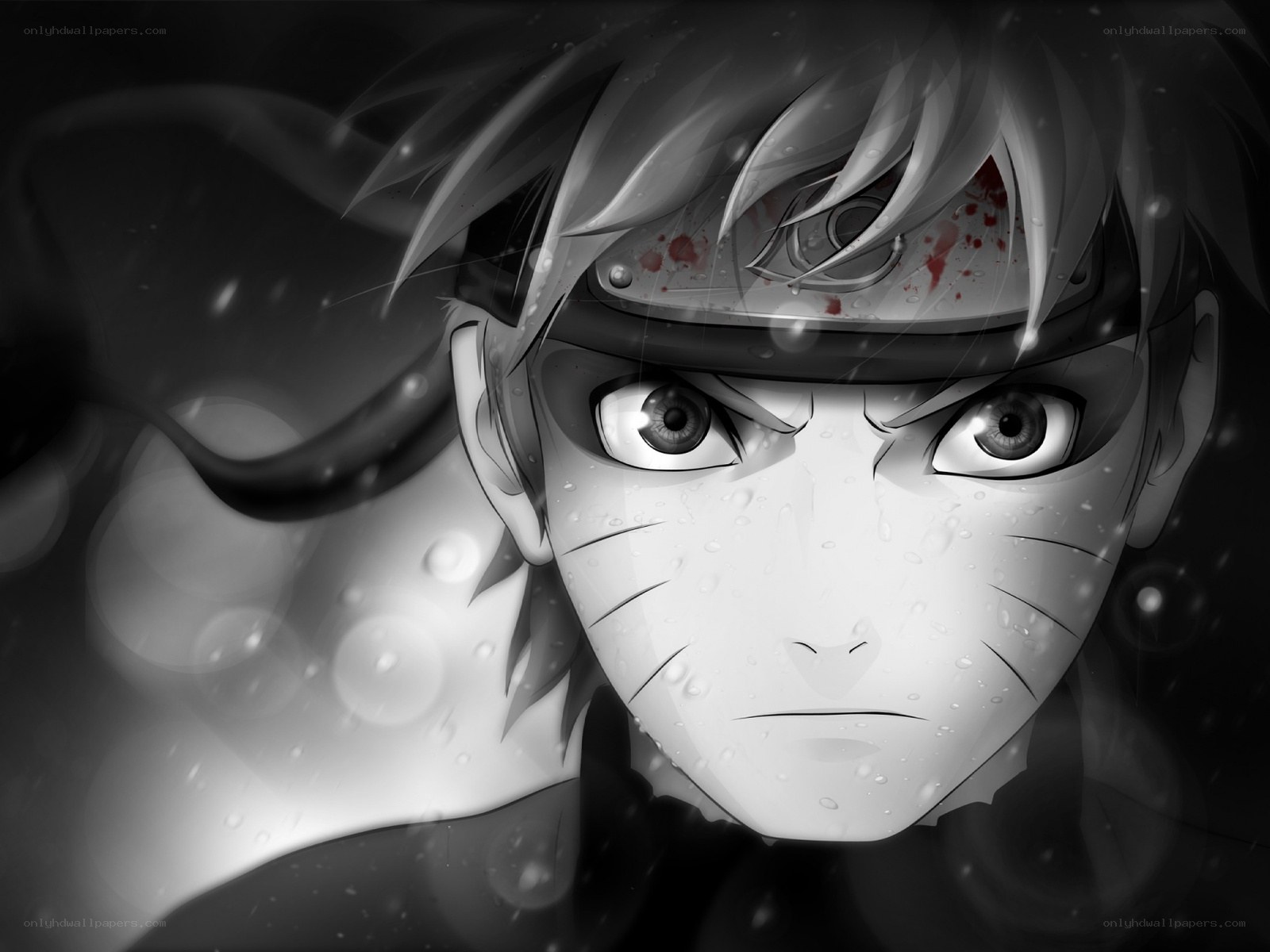 Naruto in the rain