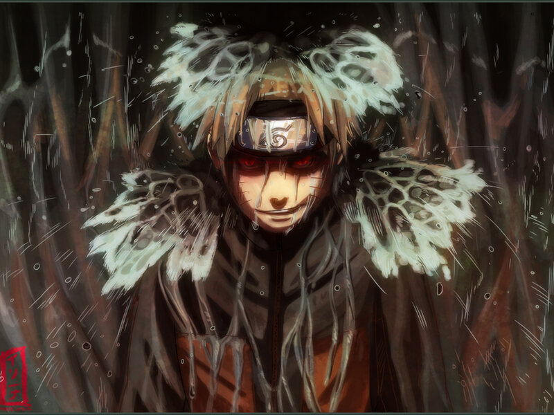 Naruto in the rain