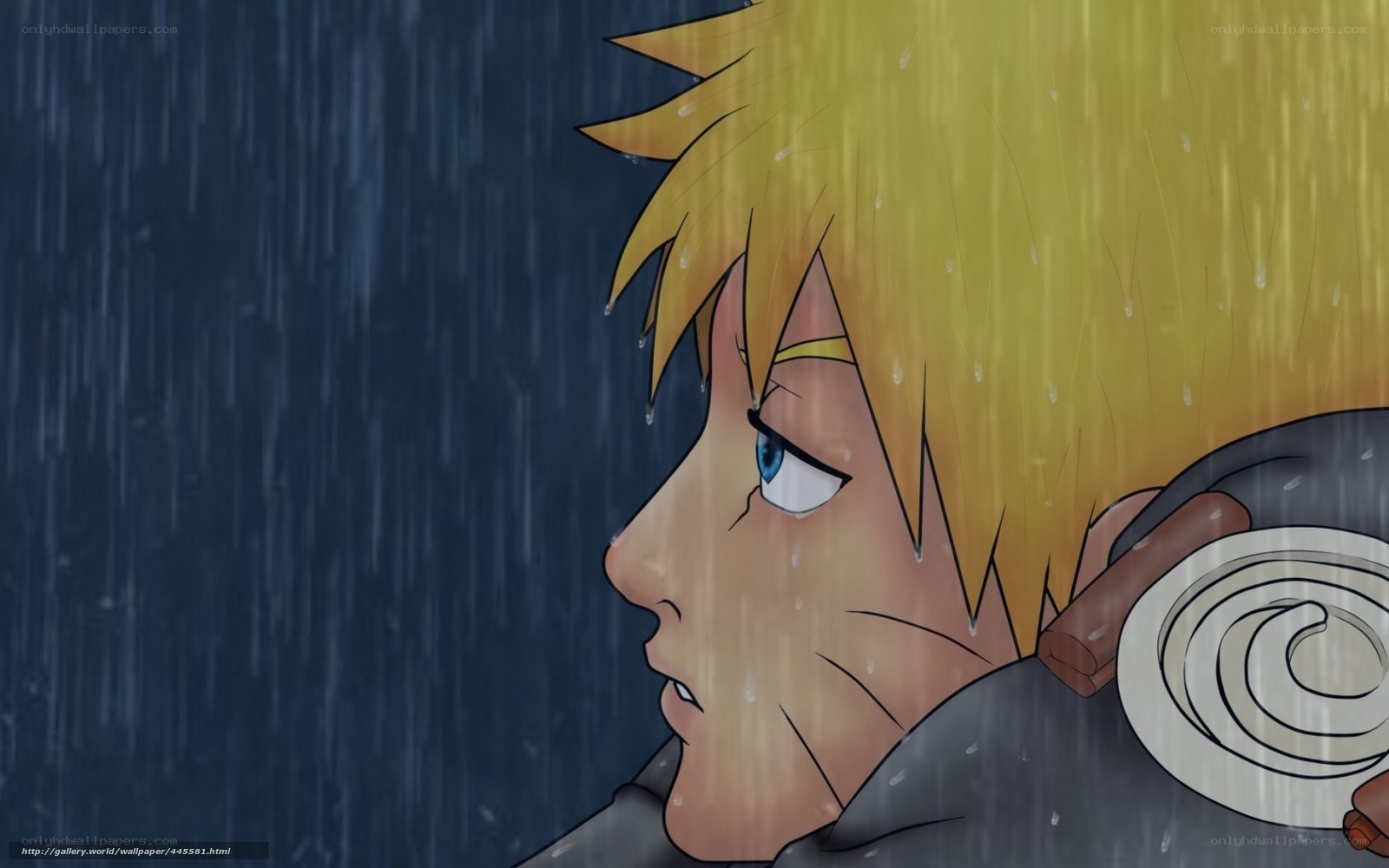 Naruto in the rain
